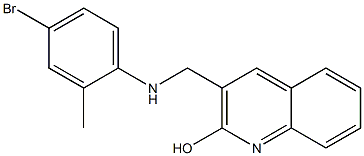 3-{[(4-bromo-2-methylphenyl)amino]methyl}quinolin-2-ol Struktur