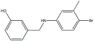 3-{[(4-bromo-3-methylphenyl)amino]methyl}phenol Struktur