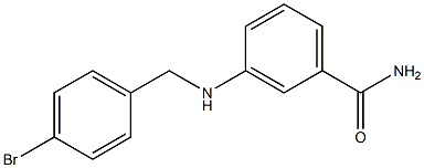 3-{[(4-bromophenyl)methyl]amino}benzamide Struktur