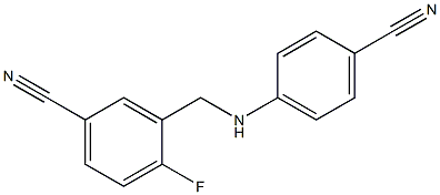 3-{[(4-cyanophenyl)amino]methyl}-4-fluorobenzonitrile Struktur