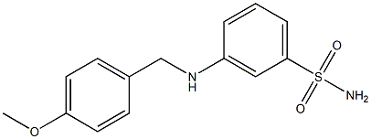 3-{[(4-methoxyphenyl)methyl]amino}benzene-1-sulfonamide Struktur