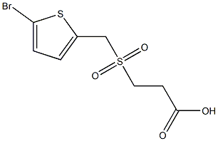 3-{[(5-bromothien-2-yl)methyl]sulfonyl}propanoic acid Struktur