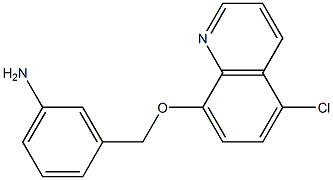 3-{[(5-chloroquinolin-8-yl)oxy]methyl}aniline Struktur