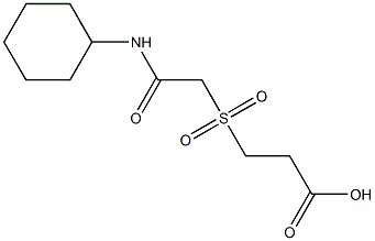 3-{[(cyclohexylcarbamoyl)methane]sulfonyl}propanoic acid Struktur