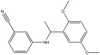 3-{[1-(2,5-dimethoxyphenyl)ethyl]amino}benzonitrile Struktur