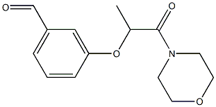 3-{[1-(morpholin-4-yl)-1-oxopropan-2-yl]oxy}benzaldehyde Struktur