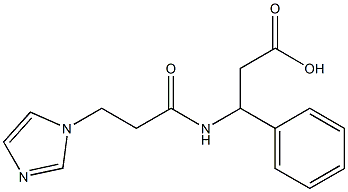 3-{[3-(1H-imidazol-1-yl)propanoyl]amino}-3-phenylpropanoic acid Struktur