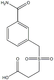 3-{[3-(aminocarbonyl)benzyl]sulfonyl}propanoic acid Struktur