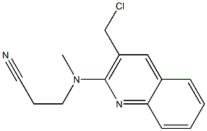 3-{[3-(chloromethyl)quinolin-2-yl](methyl)amino}propanenitrile Struktur