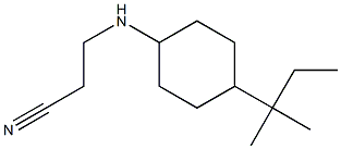 3-{[4-(2-methylbutan-2-yl)cyclohexyl]amino}propanenitrile Struktur