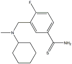 3-{[cyclohexyl(methyl)amino]methyl}-4-fluorobenzene-1-carbothioamide Struktur