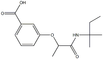 3-{1-[(2-methylbutan-2-yl)carbamoyl]ethoxy}benzoic acid Struktur