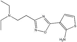 3-{3-[2-(diethylamino)ethyl]-1,2,4-oxadiazol-5-yl}thiophen-2-amine Struktur