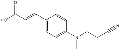 3-{4-[(2-cyanoethyl)(methyl)amino]phenyl}prop-2-enoic acid Struktur