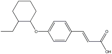 3-{4-[(2-ethylcyclohexyl)oxy]phenyl}prop-2-enoic acid Struktur