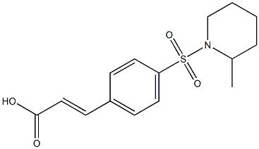 3-{4-[(2-methylpiperidine-1-)sulfonyl]phenyl}prop-2-enoic acid Struktur