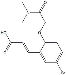 3-{5-bromo-2-[(dimethylcarbamoyl)methoxy]phenyl}prop-2-enoic acid Struktur