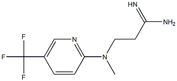 3-{methyl[5-(trifluoromethyl)pyridin-2-yl]amino}propanimidamide Struktur