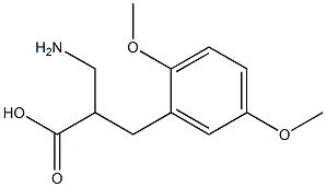 3-amino-2-[(2,5-dimethoxyphenyl)methyl]propanoic acid Struktur