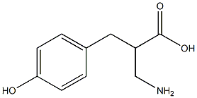 3-amino-2-[(4-hydroxyphenyl)methyl]propanoic acid Struktur