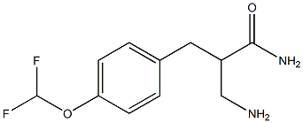 3-amino-2-{[4-(difluoromethoxy)phenyl]methyl}propanamide Struktur