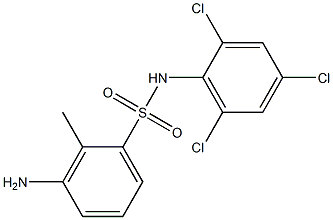 3-amino-2-methyl-N-(2,4,6-trichlorophenyl)benzene-1-sulfonamide Struktur