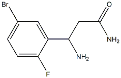 3-amino-3-(5-bromo-2-fluorophenyl)propanamide Struktur