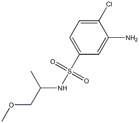 3-amino-4-chloro-N-(1-methoxypropan-2-yl)benzene-1-sulfonamide Struktur