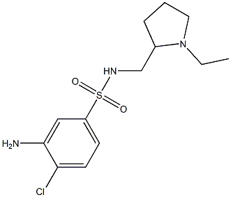 3-amino-4-chloro-N-[(1-ethylpyrrolidin-2-yl)methyl]benzene-1-sulfonamide Struktur