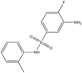 3-amino-4-fluoro-N-(2-methylphenyl)benzene-1-sulfonamide Struktur