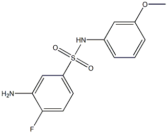 3-amino-4-fluoro-N-(3-methoxyphenyl)benzene-1-sulfonamide Struktur