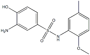 3-amino-4-hydroxy-N-(2-methoxy-5-methylphenyl)benzene-1-sulfonamide Struktur