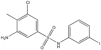 3-amino-5-chloro-N-(3-iodophenyl)-4-methylbenzene-1-sulfonamide Struktur