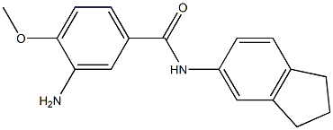 3-amino-N-(2,3-dihydro-1H-inden-5-yl)-4-methoxybenzamide Struktur