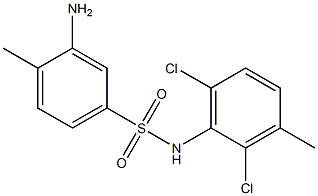 3-amino-N-(2,6-dichloro-3-methylphenyl)-4-methylbenzene-1-sulfonamide Struktur