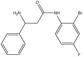 3-amino-N-(2-bromo-4-fluorophenyl)-3-phenylpropanamide Struktur