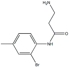 3-amino-N-(2-bromo-4-methylphenyl)propanamide Struktur