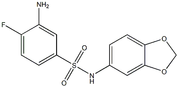 3-amino-N-(2H-1,3-benzodioxol-5-yl)-4-fluorobenzene-1-sulfonamide Struktur