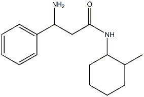 3-amino-N-(2-methylcyclohexyl)-3-phenylpropanamide Struktur