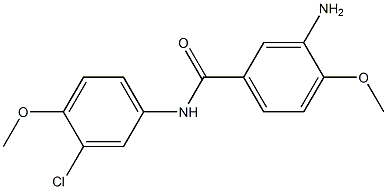 3-amino-N-(3-chloro-4-methoxyphenyl)-4-methoxybenzamide Struktur