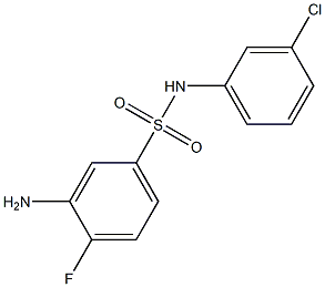 3-amino-N-(3-chlorophenyl)-4-fluorobenzene-1-sulfonamide Struktur