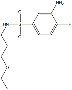 3-amino-N-(3-ethoxypropyl)-4-fluorobenzene-1-sulfonamide Struktur