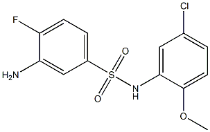 3-amino-N-(5-chloro-2-methoxyphenyl)-4-fluorobenzene-1-sulfonamide Struktur