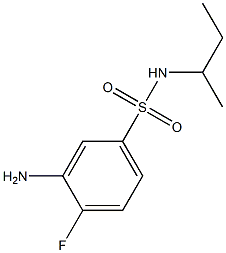 3-amino-N-(butan-2-yl)-4-fluorobenzene-1-sulfonamide Struktur