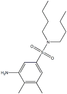 3-amino-N,N-dibutyl-4,5-dimethylbenzene-1-sulfonamide Struktur