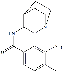 3-amino-N-1-azabicyclo[2.2.2]oct-3-yl-4-methylbenzamide Struktur