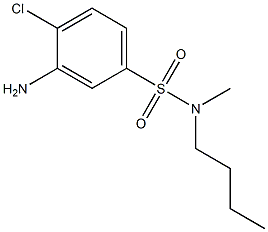 3-amino-N-butyl-4-chloro-N-methylbenzene-1-sulfonamide Struktur