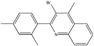 3-bromo-2-(2,4-dimethylphenyl)-4-methylquinoline Struktur