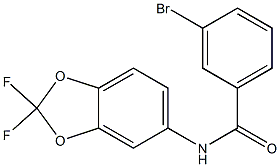 3-bromo-N-(2,2-difluoro-2H-1,3-benzodioxol-5-yl)benzamide Struktur