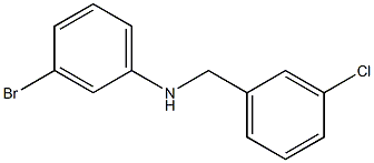 3-bromo-N-[(3-chlorophenyl)methyl]aniline Struktur